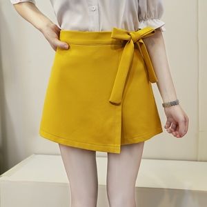 NWT Mustard Faux Wrap Mini Skort